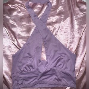 Adika cross neckline halter top